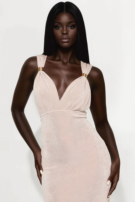 All Beauty No Beast Slinky Maxi Dress