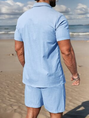 Casual Summer Short Sleeve Short Set