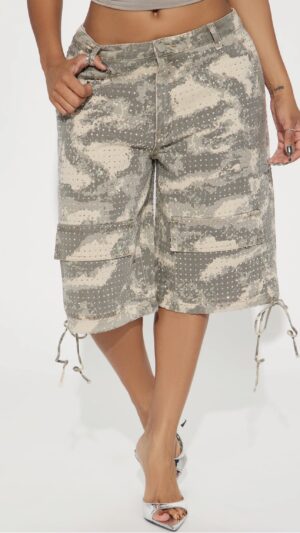 Blinging Camouflage Bermuda Shorts