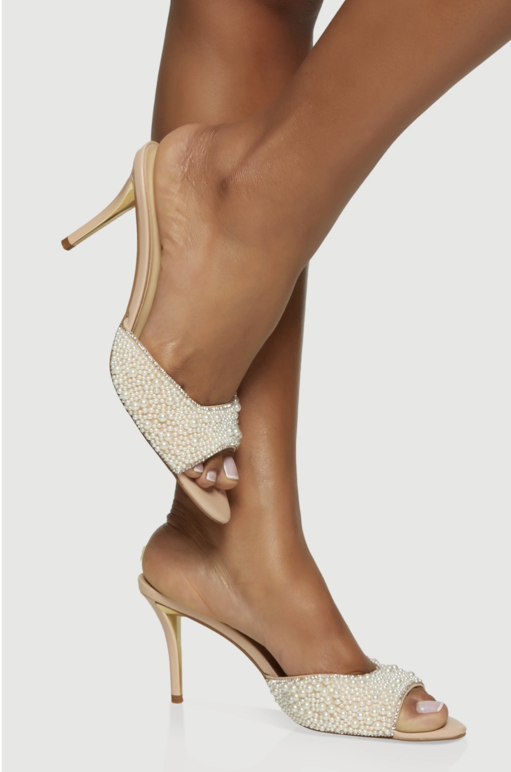 Hold My Mule Peep Toe Stiletto Heels - Image 2