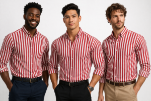 Red/White Striped Long Sleeve Shirt