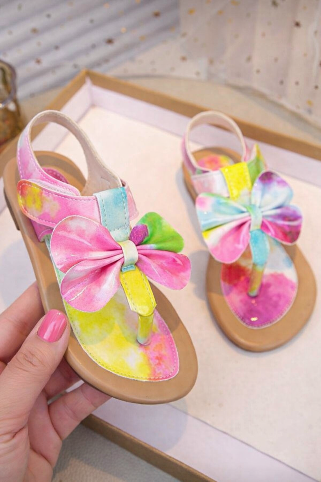 Girl's Cute Colorful Conversation Piece Sandals - Image 3