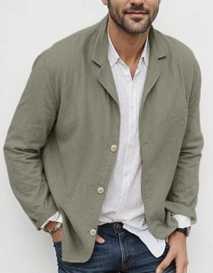 Lightweight Linen/Cotton-Blend Blazer