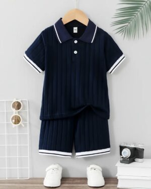 Boy's Lapel Shirt Short Sct