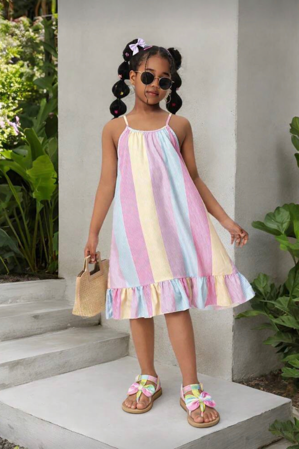 Girl's Cute Colorful Conversation Piece Sandals - Image 6