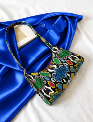Colorful Faux Snakeskin Tiny Tote